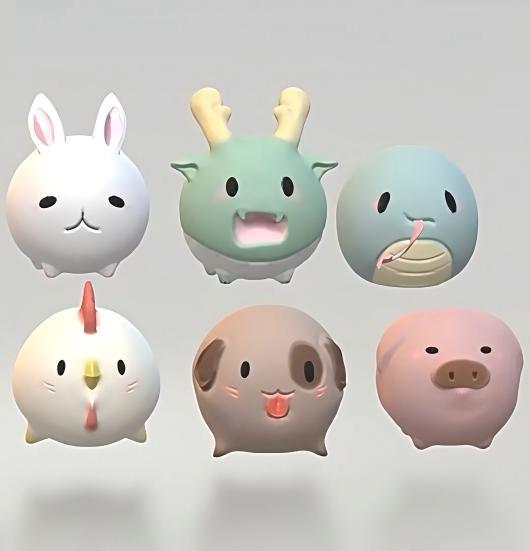 Chinese Zodiac 3D Print Collection — 12 Articulated Animals | Full Set STL