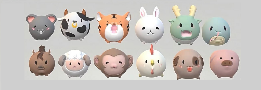 Chinese Zodiac 3D Print Collection — 12 Articulated Animals | Full Set STL