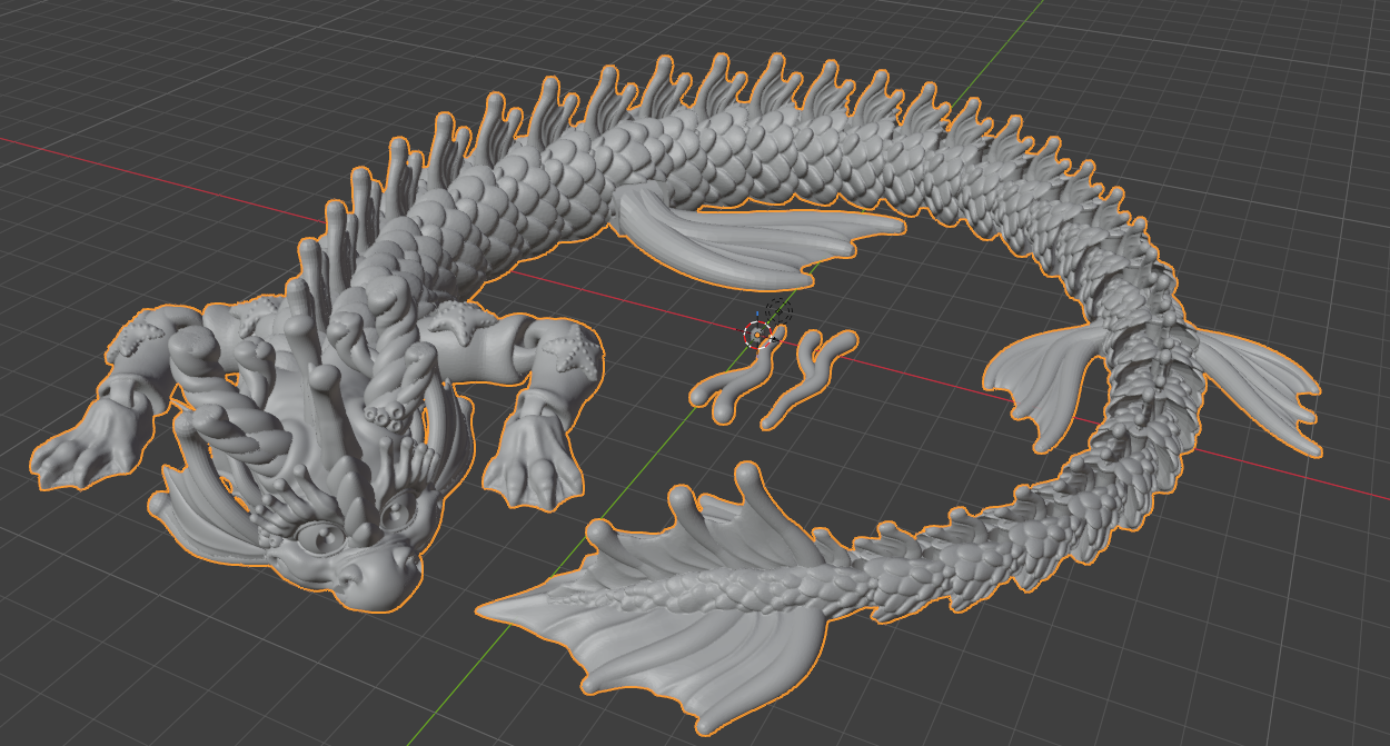 3D Articulated Chinese Dragon — Print-in-Place Flexi Toy | STL Files