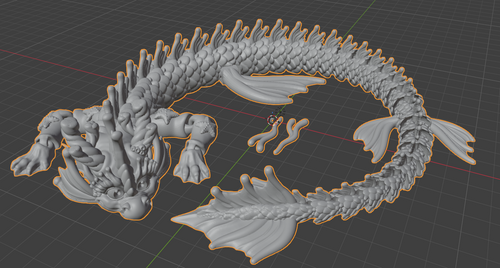 3D Articulated Chinese Dragon — Print-in-Place Flexi Toy | STL Files